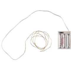 Batteriebetriebene 20er Mikro-LED-Lichterkette auf Kupferdraht in Warmweiß
