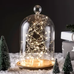Batteriebetriebene 50er Mikro-LED-Lichterkette in Warmweiß für Innen & Außen