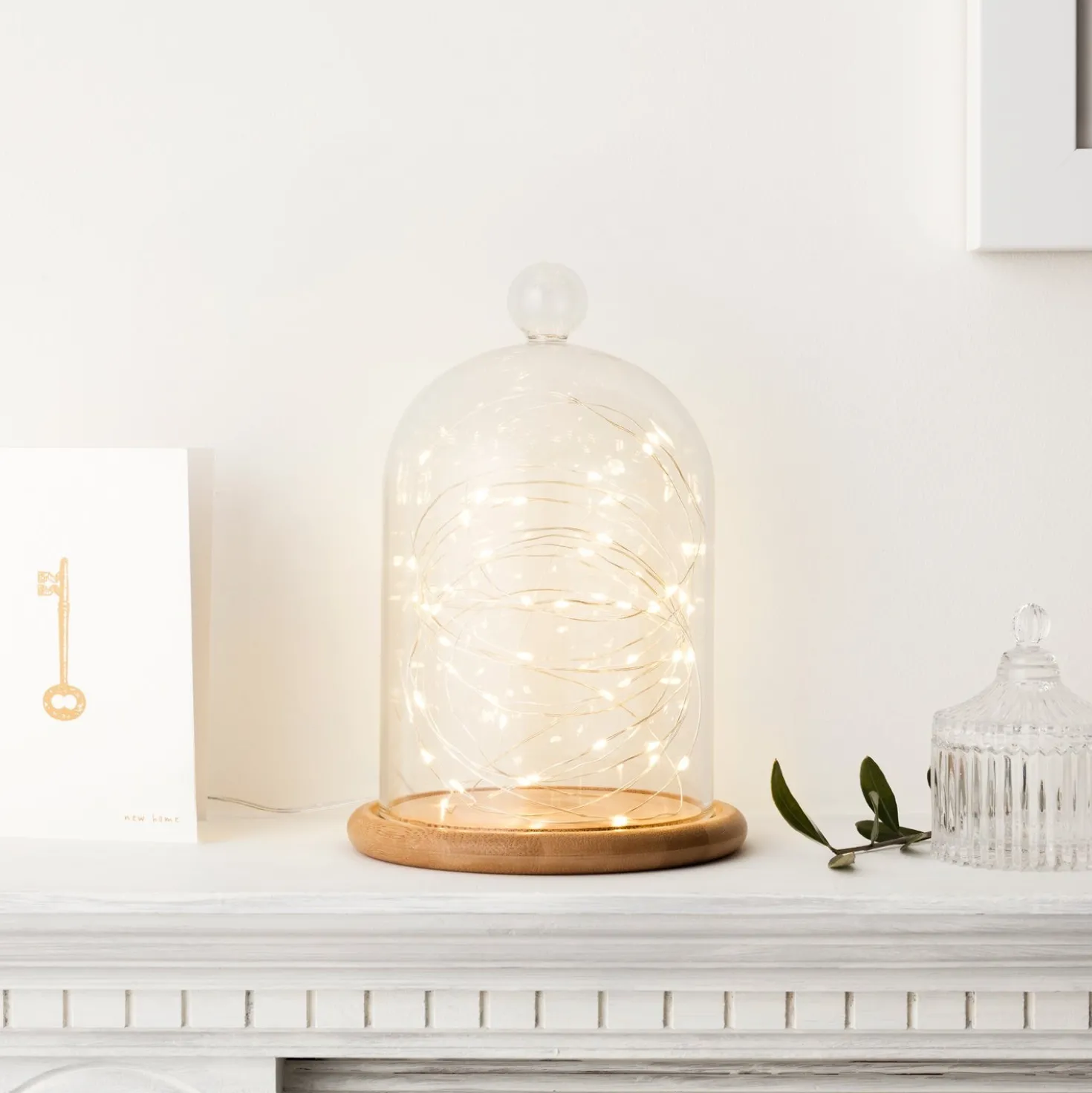 Batteriebetriebene 50er Mikro-LED-Lichterkette in Warmweiß für Innen & Außen