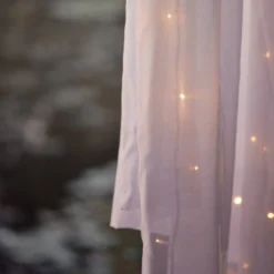 Batteriebetriebene 50er Mikro-LED-Lichterkette in Warmweiß für Innen & Außen