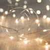 Batteriebetriebene 20er Mikro-LED-Lichterkette in Warmweiß