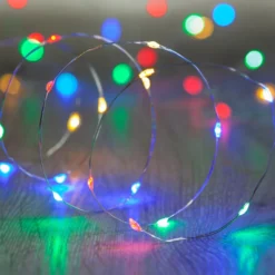 Batteriebetriebene 20er Mikro-LED-Lichterkette in Bunt