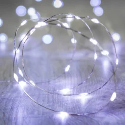 Batteriebetriebene 20er Mikro-LED-Lichterkette in Weiß