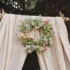 Beleuchteter 40cm LED‑Frühlingskranz mit Gänseblümchen & Timer