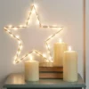 Beleuchtungsset Osby Stern gold und TruGlow® Stumpenkerzen