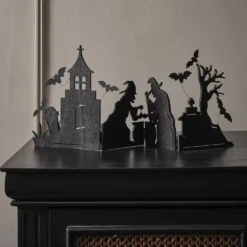 Brühende Hexen LED-Halloween-Fensterdeko mit Timer
