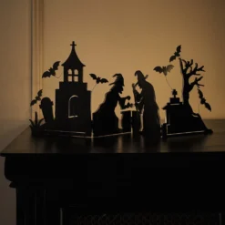Brühende Hexen LED-Halloween-Fensterdeko mit Timer