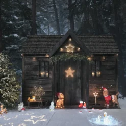 60cm Acryl LED Schneeflocke Weihnachtsdeko außen
