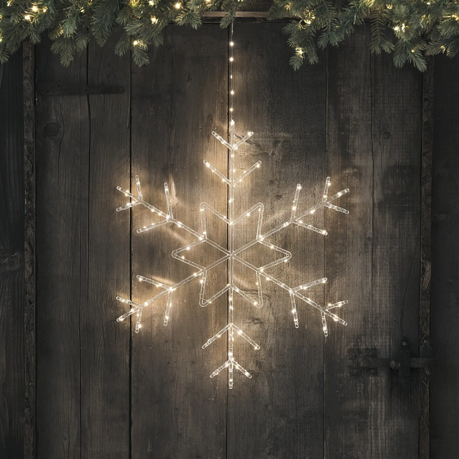 60cm Acryl LED Schneeflocke Weihnachtsdeko außen