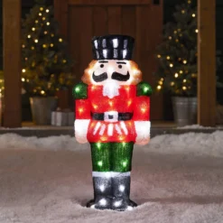 60cm Acryl Weihnachtsfigur außen Nussknacker