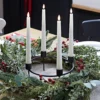 45cm Adventskranz inkl. Kerzenhalter und 4er Set TruGlow® LED Stabkerzen mit Fernbedienung