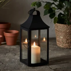 34cm Albury Gartenlaterne mit TruGlow® Outdoor Kerze mit Fernbedienung