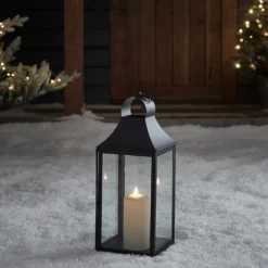 34cm Albury Gartenlaterne mit TruGlow® Outdoor Kerze mit Fernbedienung