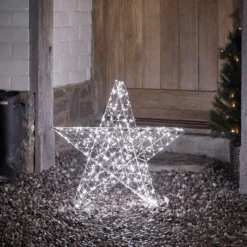 60cm Bicolor LED Stern Weihnachtsdeko außen