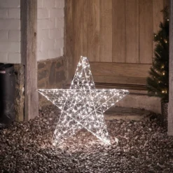 60cm Bicolor LED Stern Weihnachtsdeko außen