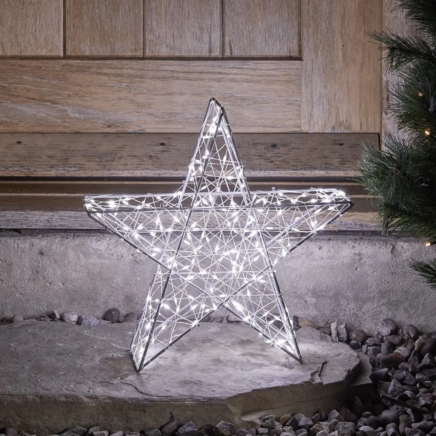 35cm Bicolor LED Stern Weihnachtsdeko außen