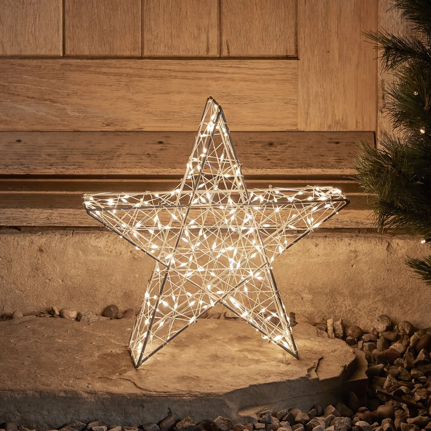 35cm Bicolor LED Stern Weihnachtsdeko außen
