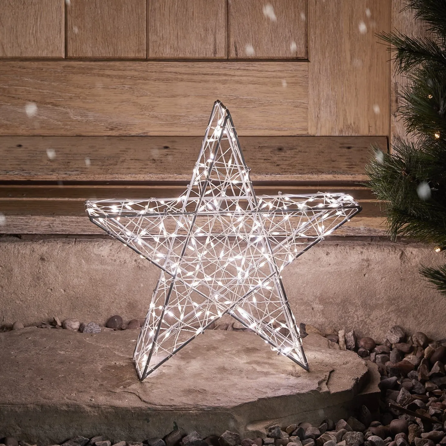 35cm Bicolor LED Stern Weihnachtsdeko außen