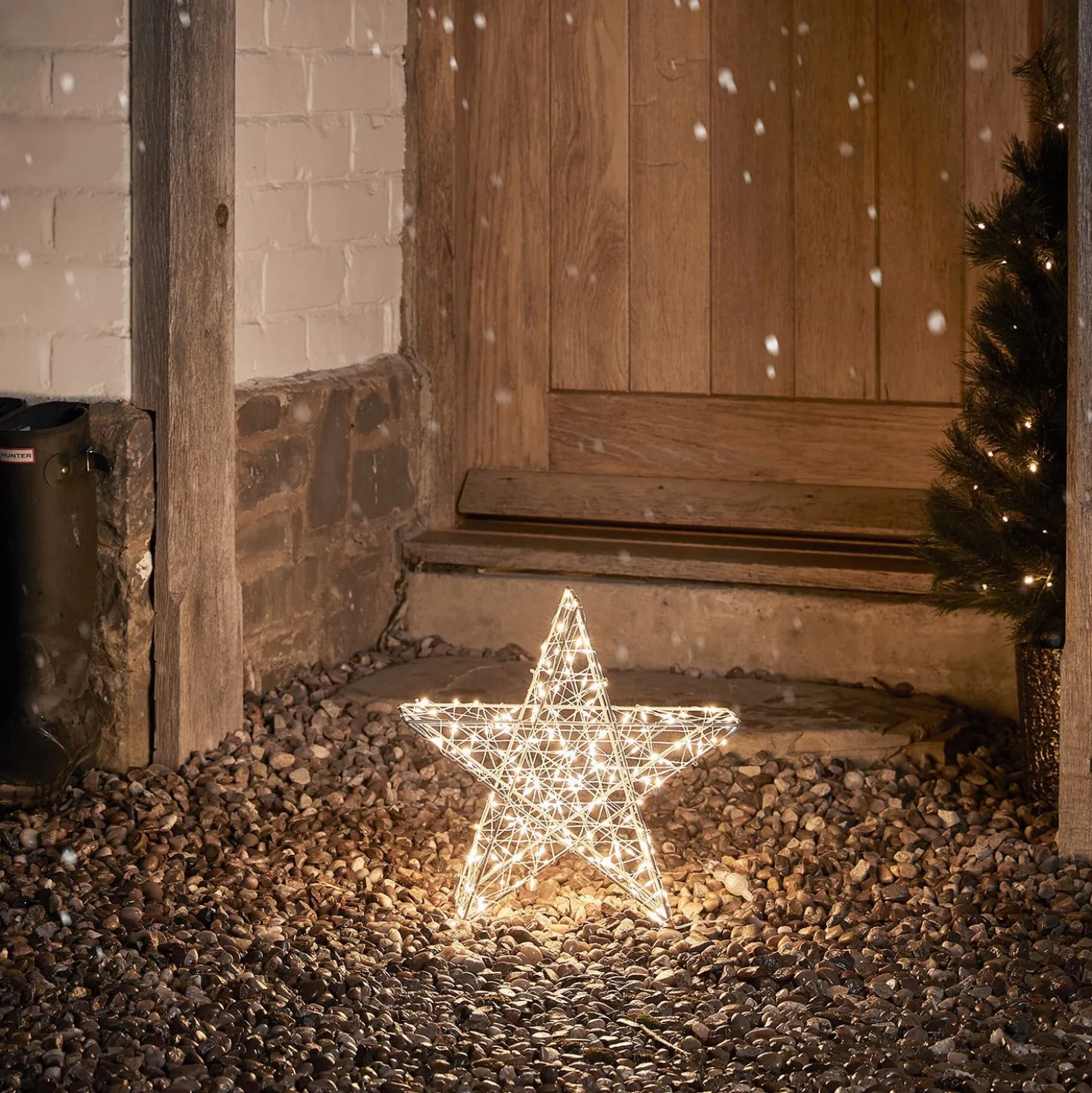 35cm Bicolor LED Stern Weihnachtsdeko außen