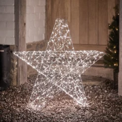 82cm Bicolor LED Stern Weihnachtsdeko außen