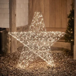 82cm Bicolor LED Stern Weihnachtsdeko außen