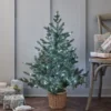 90cm Bicolor Micro LED Weihnachtsbaum im Rattan-Korb