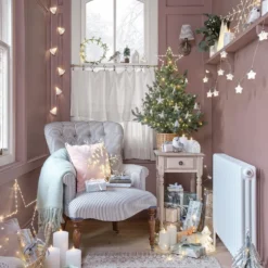 90cm Bicolor Micro LED Weihnachtsbaum im Rattan-Korb