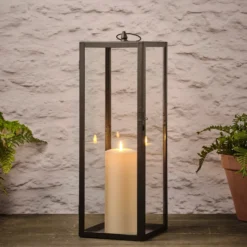 60cm Bowen Gartenlaterne mit TruGlow® Outdoor Kerze mit Fernbedienung