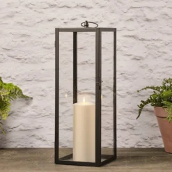 60cm Bowen Gartenlaterne mit TruGlow® Outdoor Kerze mit Fernbedienung