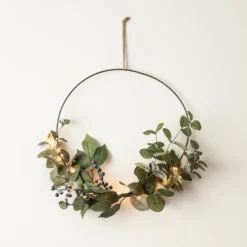 35cm Draht Weihnachtskranz mit Micro Lichterkette