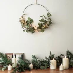 35cm Draht Weihnachtskranz mit Micro Lichterkette