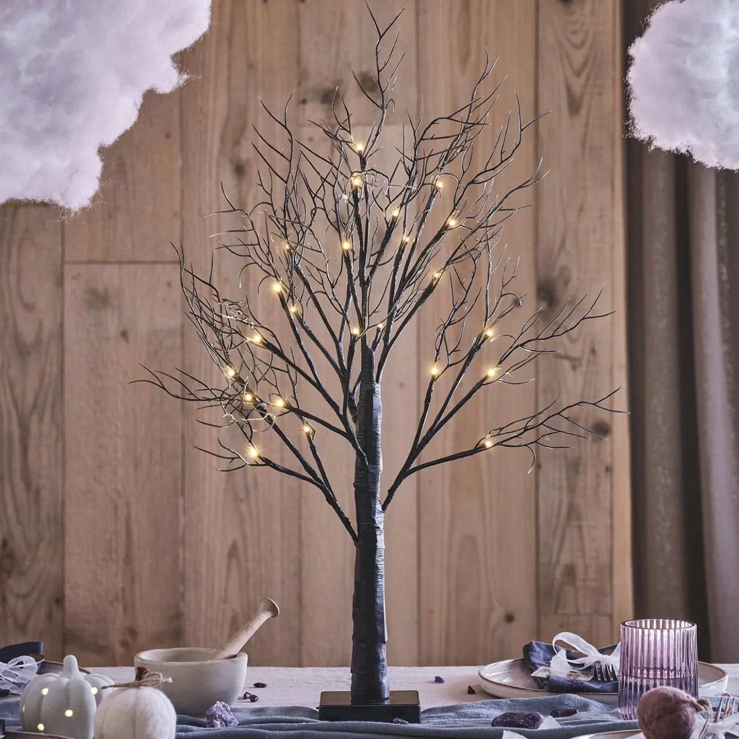 70cm Halloweendeko LED Baum