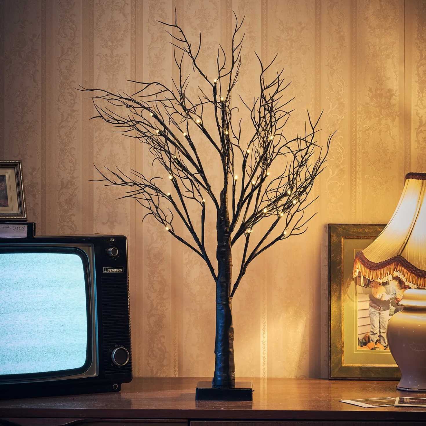 70cm Halloweendeko LED Baum