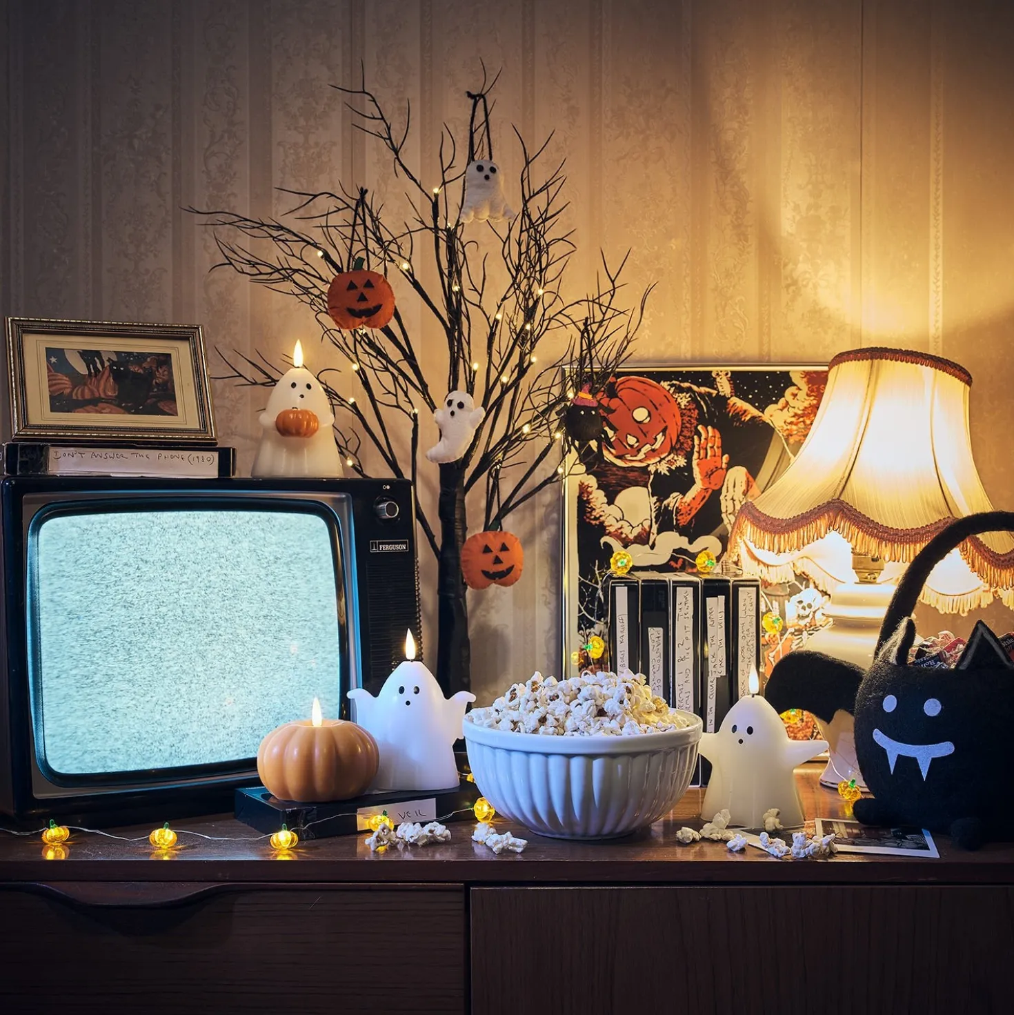 70cm Halloweendeko LED Baum