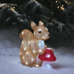 32cm LED Acryl Weihnachtsfigur Twiggy das Eichhörnchen