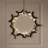 43 cm LED-Halloween-Kranz mit Fledermäusen