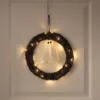 30 cm LED-Halloween-Türkranz mit Geist für den Außenbereich