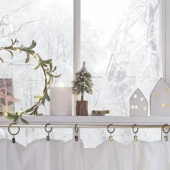 25cm LED Mistelzweig Weihnachtskranz minimalistisch