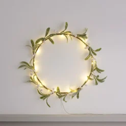 25cm LED Mistelzweig Weihnachtskranz minimalistisch