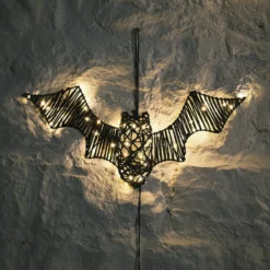 43cm LED Rattan Fledermaus Batbara