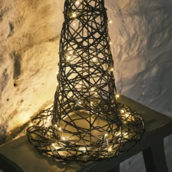 34cm LED Rattan Hexenhut