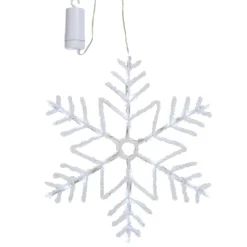 40cm LED Schneeflocke Fensterdeko Weihnachten