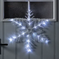 40cm LED Schneeflocke Fensterdeko Weihnachten