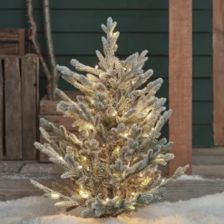 91cm LED Stableuchte verschneiter Weihnachtsbaum