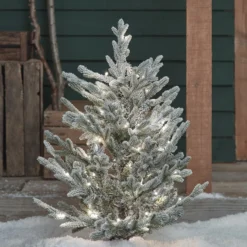 91cm LED Stableuchte verschneiter Weihnachtsbaum
