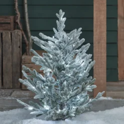 91cm LED Stableuchte verschneiter Weihnachtsbaum