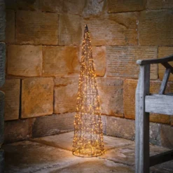 80cm LED-Weihnachtsbaum aus Draht