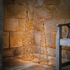 80cm LED-Weihnachtsbaum aus Draht