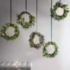 50cm Mistelzweig Weihnachtskranz mit Beleuchtung