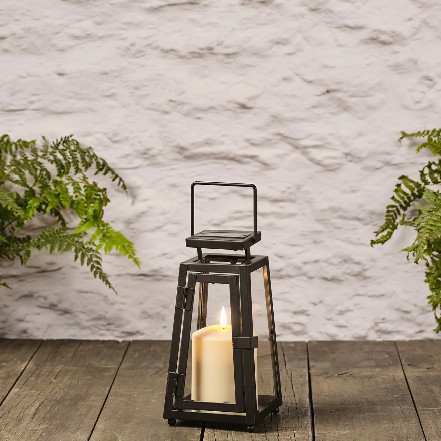 22cm Porto Solar Laterne mit TruGlow® Outdoor Kerze